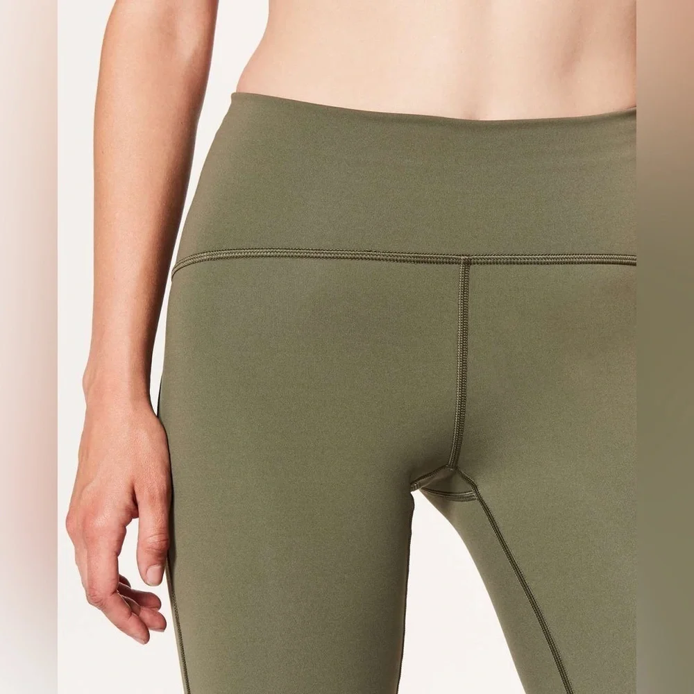 Lululemon Train Times 7/8 Pant Mesh Leggings Sage Green